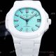 Super clone AET Patek Philippe Nautilus 5711 white Ceramic baby blue face 9015 watch (4)_th.jpg